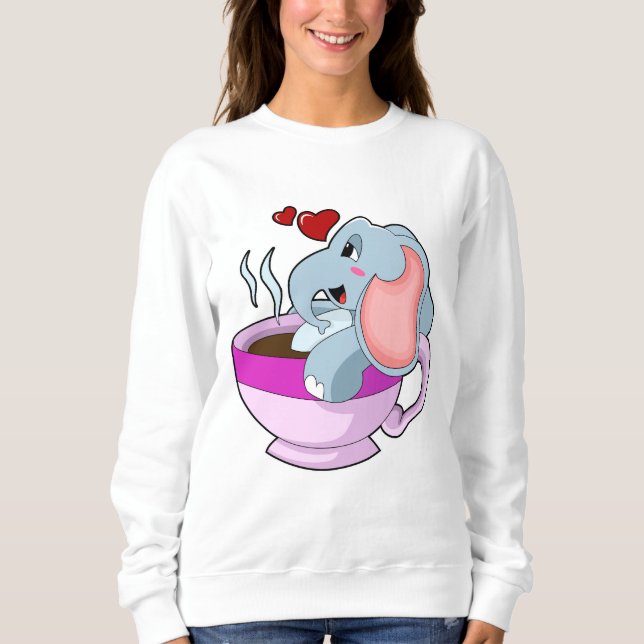 Camiseta Elefante com Taça do Café (Frente)