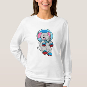 Camiseta Elefante como astronauta na esfera de vidro