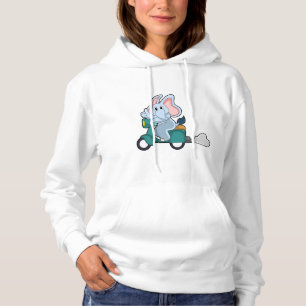 Camiseta Elefante como Biker com Patinete