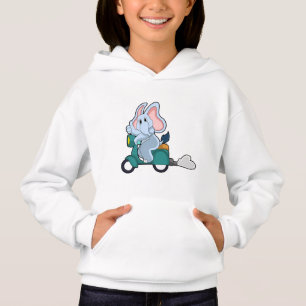 Camiseta Elefante como Biker com Patinete