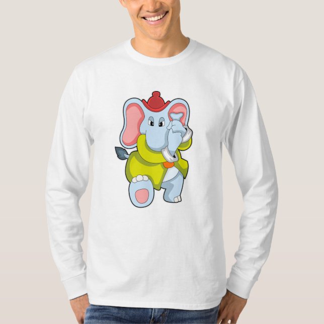 Camiseta Elefante como Bombeiro com Proboscis (Frente)