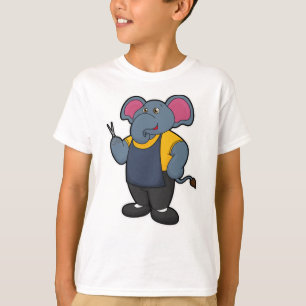 Camiseta Elefante como cabeceira com tesoura