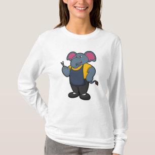 Camiseta Elefante como Cabeleireiro com Tesoura