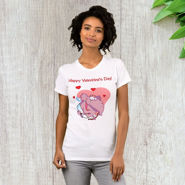 Camiseta Elefante Como Camisa-T De Mulher Cupida (Criador carregado)