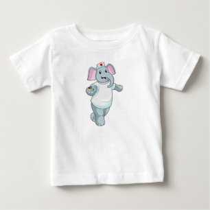 Camiseta Elefante como Enfermeira com Medicina