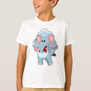 Camiseta Elefante como Garçom com Púltimo