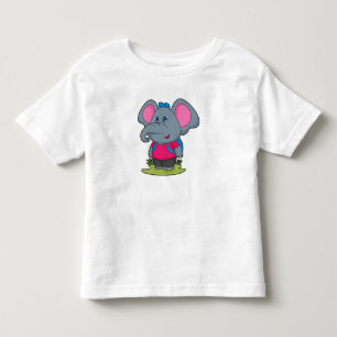 Camiseta Elefante como Hiker com mochila