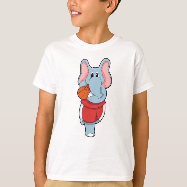 Camiseta Elefante como jogador de basquetebol (Frente)