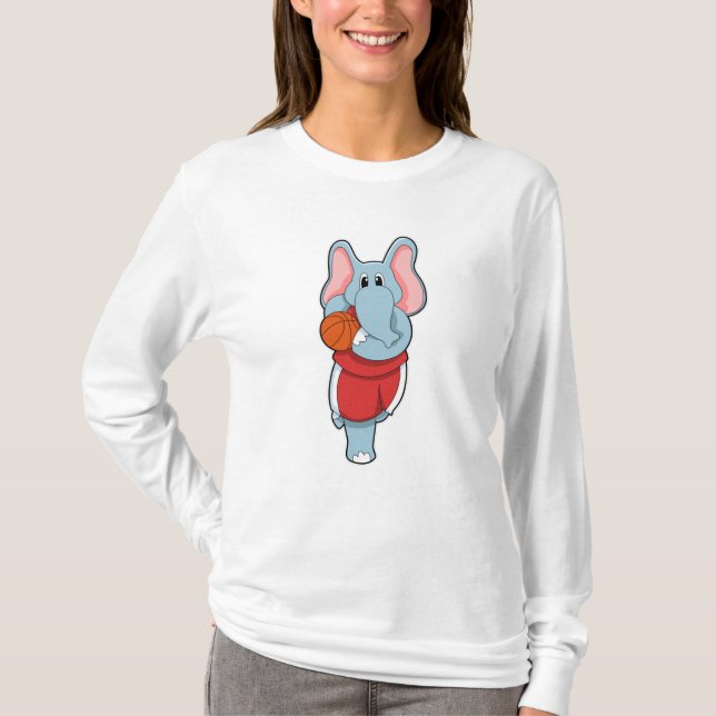 Camiseta Elefante como jogador de basquetebol (Frente)