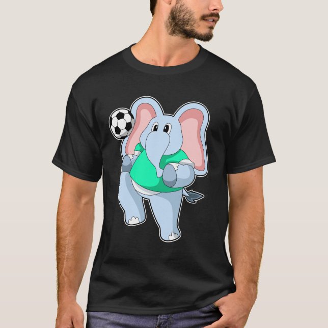 Camiseta Elefante como jogador de futebol com Soccer.PNG (Frente)