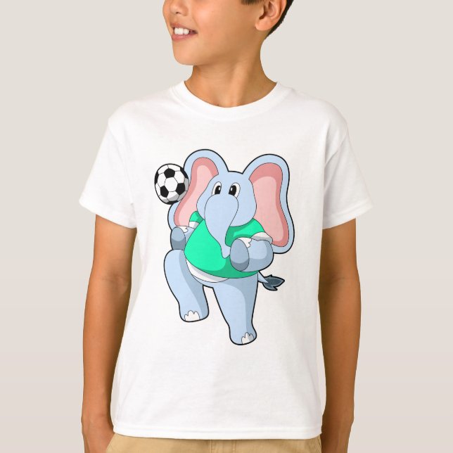 Camiseta Elefante como jogador de futebol com Soccer.PNG (Frente)