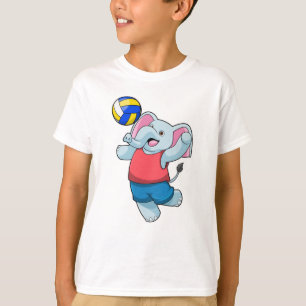 Camiseta Elefante como jogador de voleibol