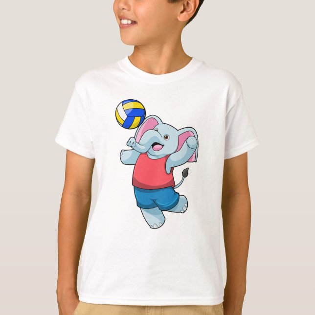 Camiseta Elefante como jogador de voleibol (Frente)