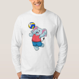 Camiseta Elefante como jogador de voleibol
