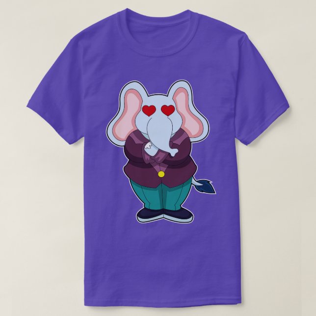 Camiseta Elefante como noivo com roupa (Frente do Design)