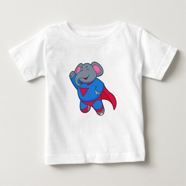Camiseta Elefante como super-herói (Frente)