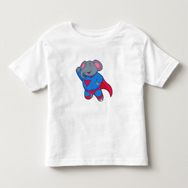 Camiseta Elefante como super-herói (Frente)