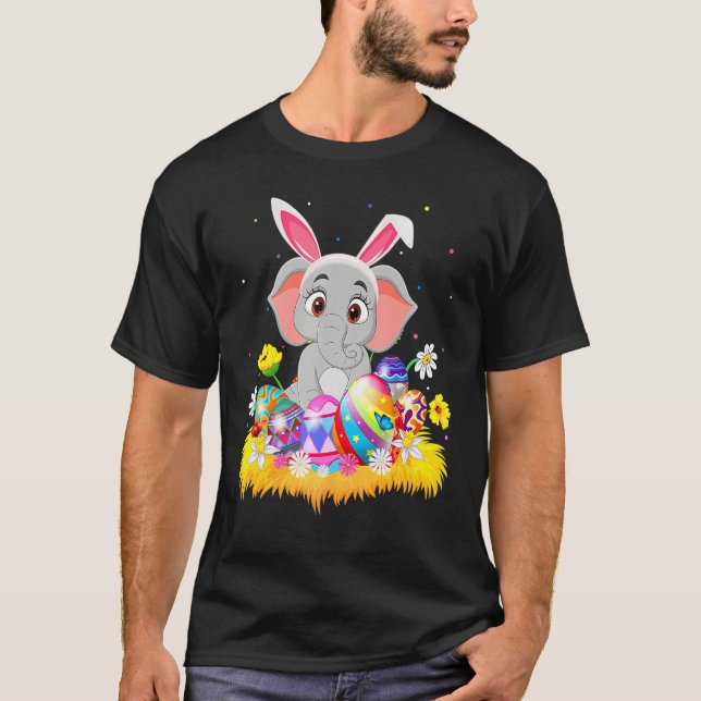 Camiseta Elefante Cony Easter Páscoa Elefante Funny S (Frente)