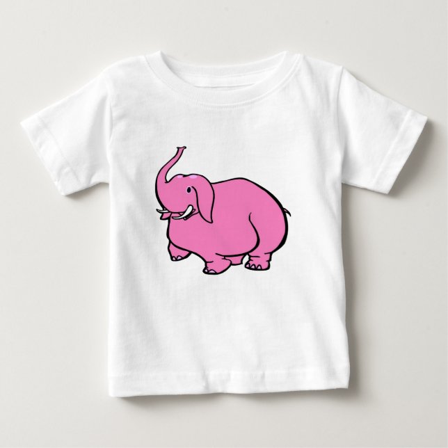 Camiseta Elefante cor-de-rosa (Frente)