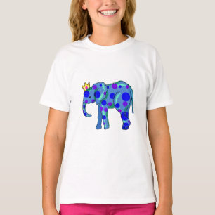 Camiseta Elefante coroado com Bolinhas