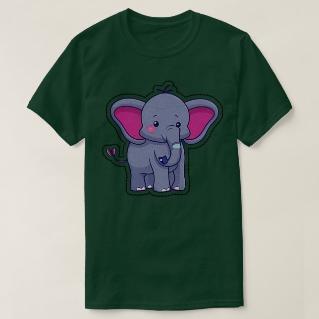 Camiseta Elefante Cortado com Título (Frente do Design)