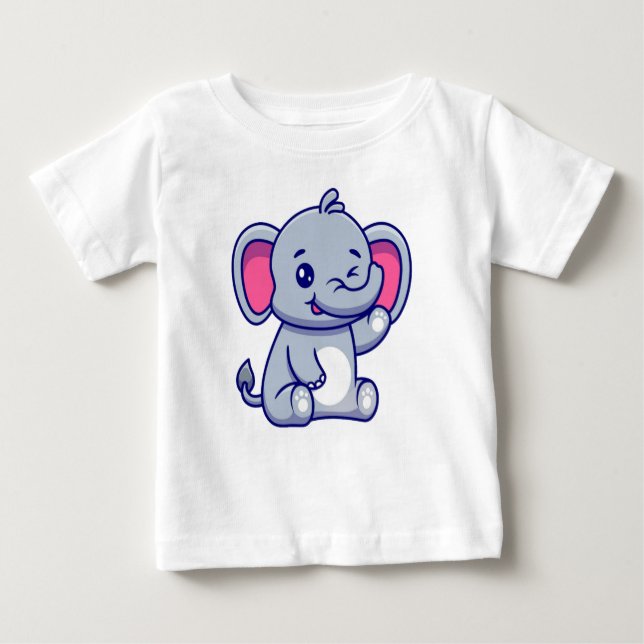 Camiseta Elefante Cute (Frente)