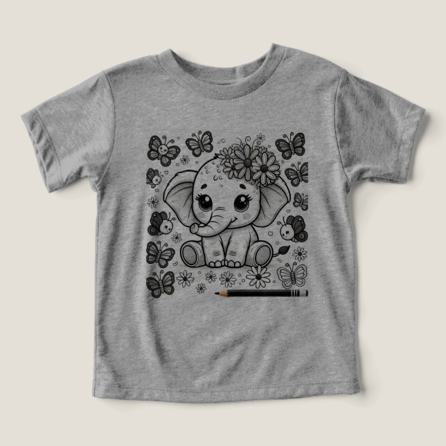 Camiseta Elefante Cute (Design frontal)