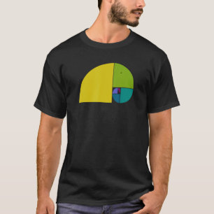 Camiseta Elefante da Proporção Áurea Espiral de Fibonacci
