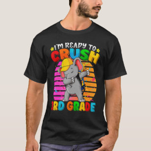 Camiseta Elefante Dabbing de 3º grau de volta à mochila esc