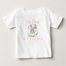 Elefante de aquarela e floral personalizado
