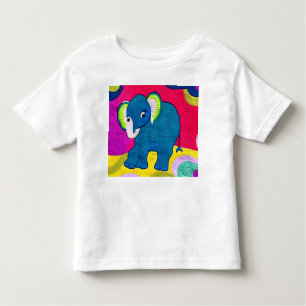 Camiseta Elefante De Bebê Azul E Bonito - Design