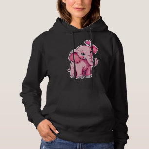 Camiseta Elefante De Bebê Cor-De-Rosa E Bonita Com Amor