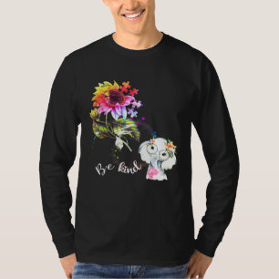 Camiseta Elefante De Bebê Seja Colorido Autismo De Girassol