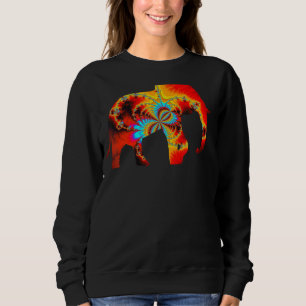 Camiseta Elefante de Bem-Estar Animal Silhouter Padrão Fill