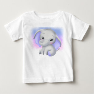 CAMISETA ELEFANTE DE CINZAS ADORÁVEL COM ANOS PURPOS