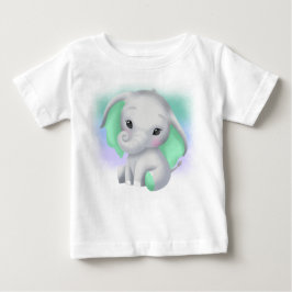 CAMISETA ELEFANTE DE CINZAS ADORÁVEL COM OUTROS VERDES