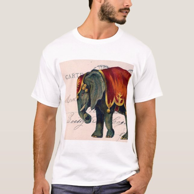 Camiseta Elefante de Circo Vintage (Frente)