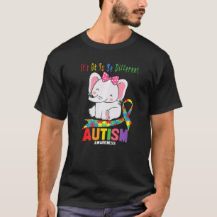 Camiseta Elefante de consciência Mãe Vestindo Ouvidos Autis