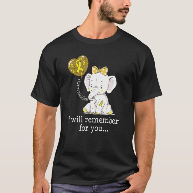 Camiseta Elefante de Conscientização da Copd (Frente)
