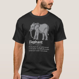 Camiseta Elefante de cúpula de definição de elefante