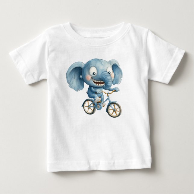 Camiseta Elefante de desenho animado, ilustração animal (Frente)
