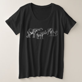 Camiseta Elefante de esboço da Vintage - Vida selvagem dese
