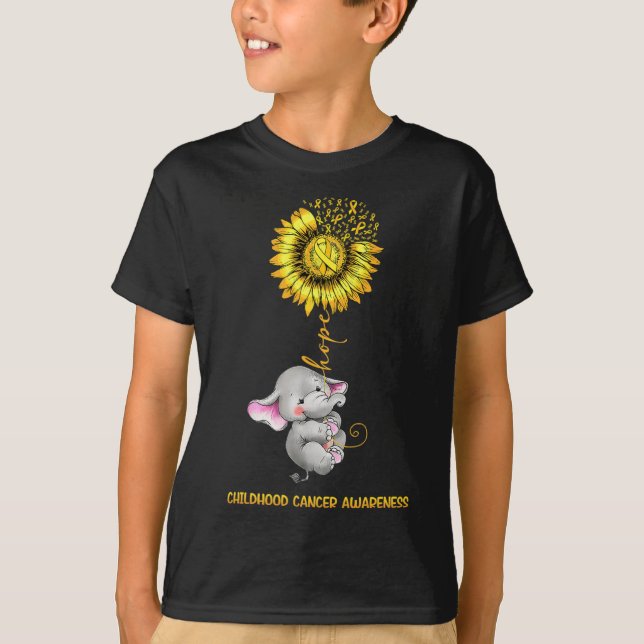 Camiseta Elefante de Esperança para a Conscientização do Câ (Frente)
