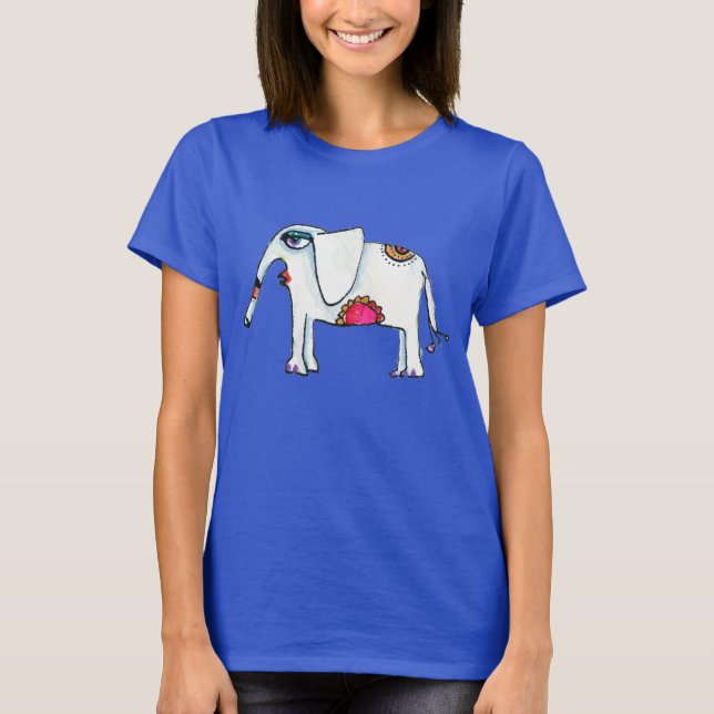 Camiseta Elefante de Flor Doce (Frente)