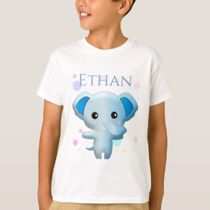 Camiseta Elefante de Menino Azul