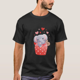 Camiseta Elefante de namorados bonitinho