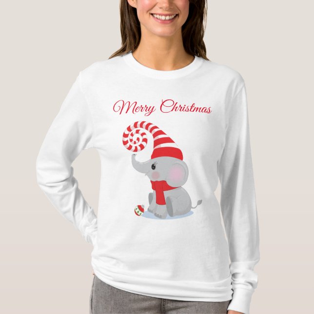 Camiseta Elefante de Natal (Frente)