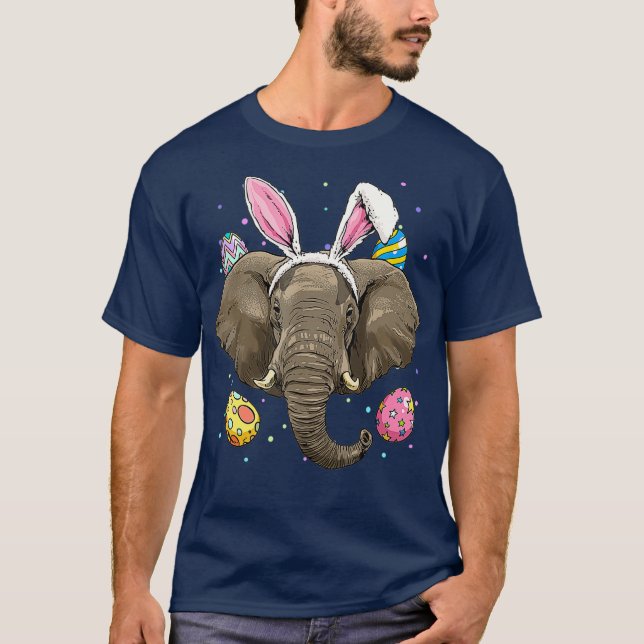 Camiseta Elefante de Páscoa Engraçado da Páscoa Bunny Elefa (Frente)
