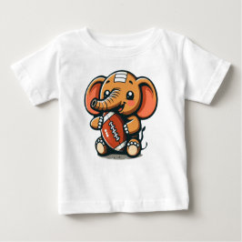 Camiseta Elefante de Touchdown: Futebol de Cartoon