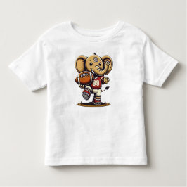 Camiseta Elefante de Touchdown: Futebol de Cartoon